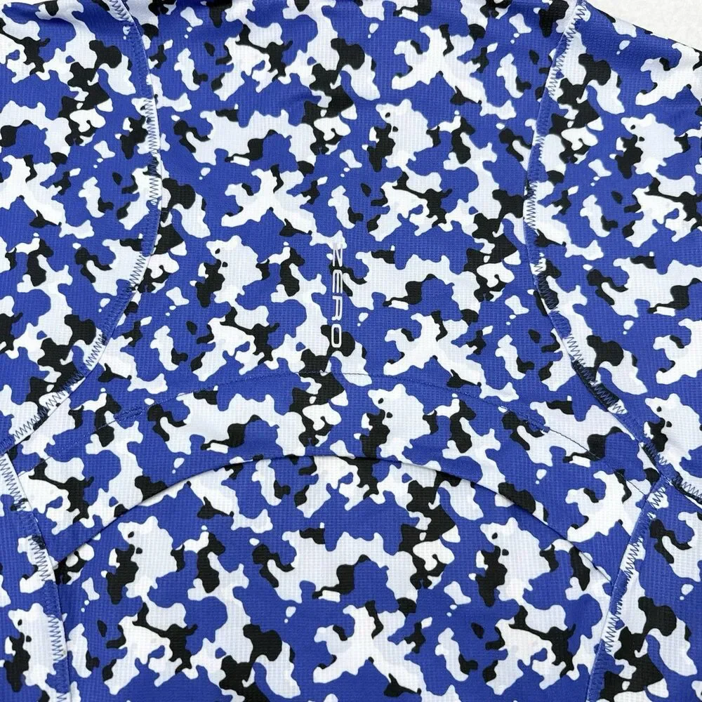 Zero Restriction Golf Pullover Top Womens Size Small Blue Camouflage Performance - Picture 5 of 10